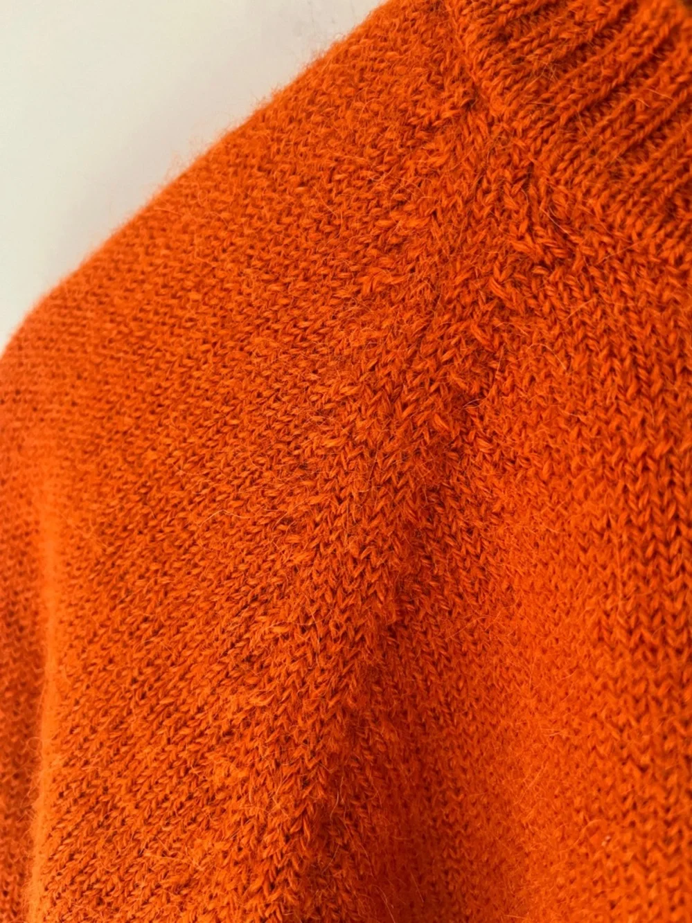 100% Peruvian Alpaca Sweater by Alpaca Basics Orange **read description -sizing*
